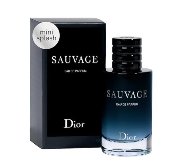 Sauvage by Christian Dior for Men 0.34 oz Eau de Parfum Travel Size | Designer men's cologne, luxury mini perfume, pocket size, TSA-friendly, fragrance sampler, gift for him