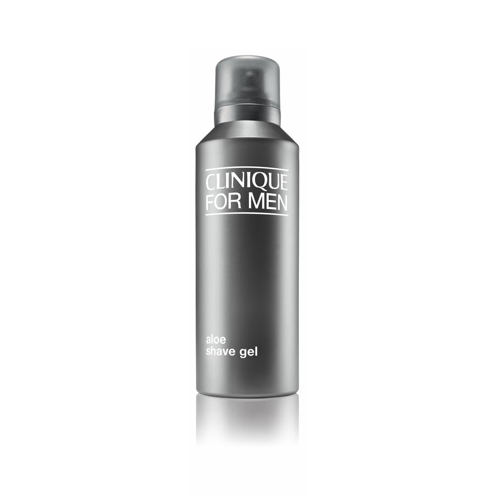 Clinique For Men Aloe Shaving Gel | For All Skin Types | Oil-Free Formula | Softens Beard | Smooth + Close Shaving Cream, 4.2 Fl Oz