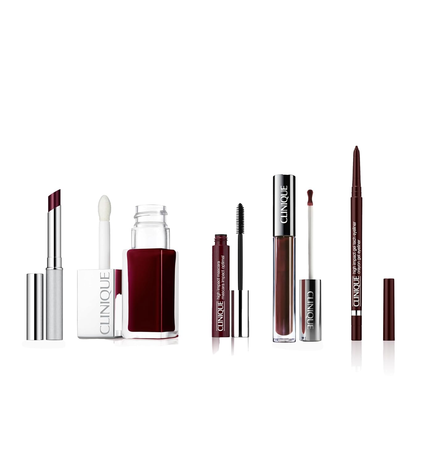 Clinique Black Honey Collection | Almost Lipstick, Pop Plush Lipstick, Mascara, Lip + Cheek Oil + Gel Eyeliner