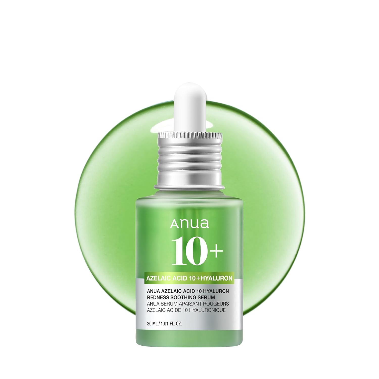 Anua Azelaic Acid 10 Hyaluron Redness Soothing Serum, 1.01 fl oz | Facial Serum for Blemish-Prone & Oily-Prone Skin, Lightweight & Hydrating Blemish Care, Hyaluronic Acid, Korean Skincare