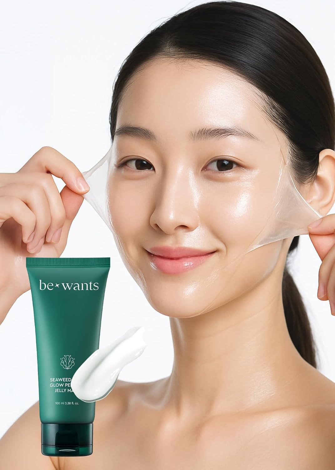 bewants Seaweed PDRN Glow Peel Off Jelly Mask | Pore Minimizing Peel Off Face Mask | Soothing PDRN Skincare & Vegan Skincare for Korean Glass Skin, 3.38 fl oz