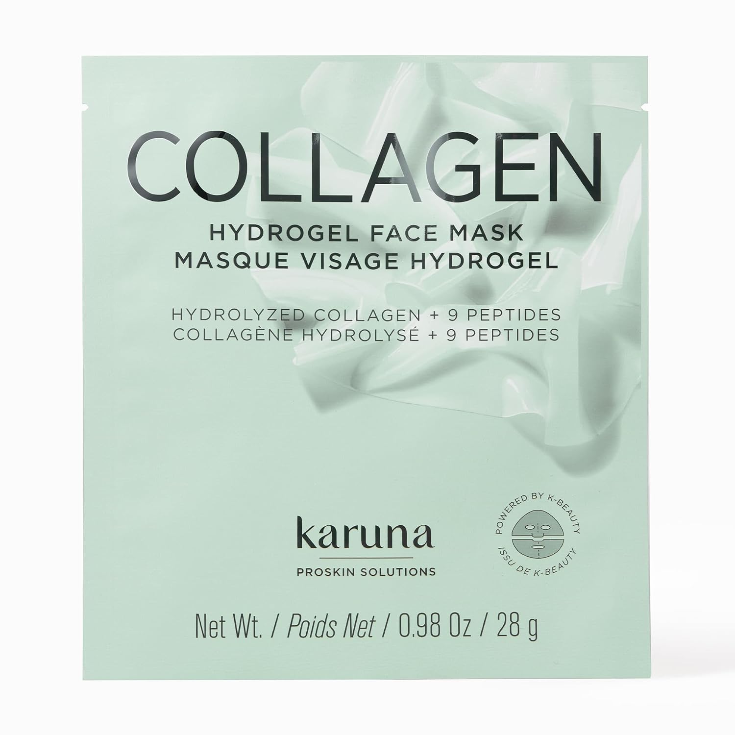 Karuna Skin - COLLAGEN Face Mask Sheets, Hydrogel 2-Piece Facial Mask, Age-Defying, Hydrating, Rejuvenating & Moisturizing Skin Care Essential That Targets Fine Lines & Wrinkles, 1 Pack