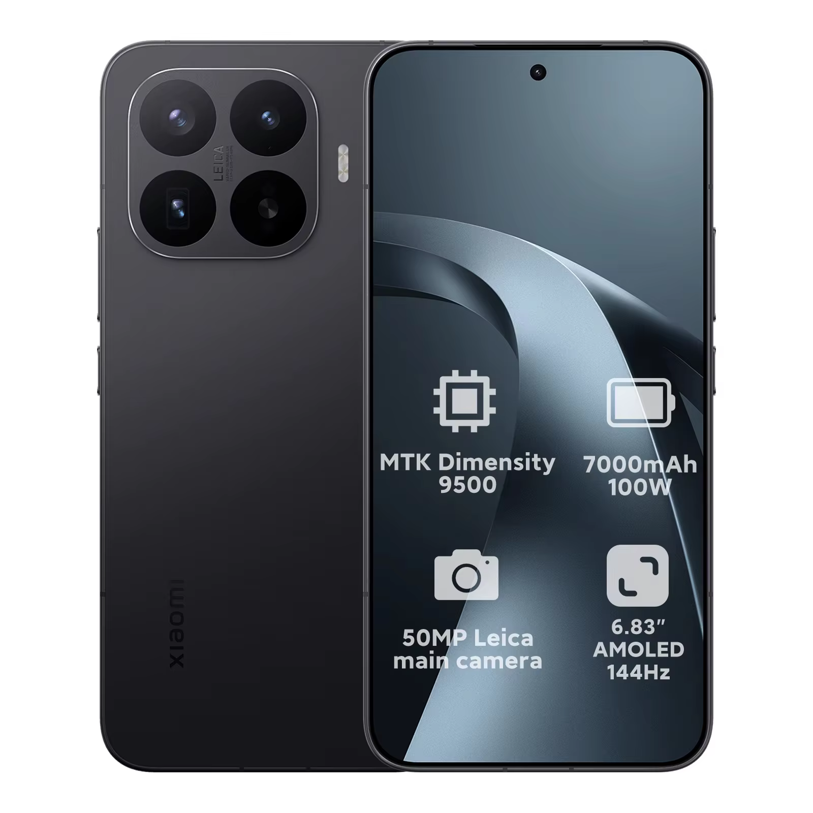 Smartphone Xiaomi 17T Pro 5G 12 Go 256 Go 512 Go 1 To, MediaTek Dimensity 9500, 7000 mAh, 100 W, appareil photo 50 MP OIS, écran 6,83 pouces 144 Hz, IP68