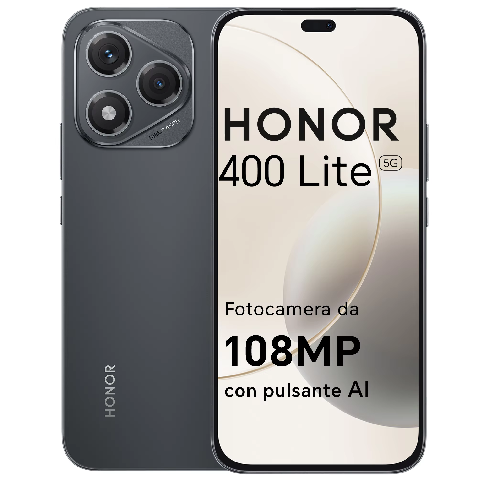 HONOR 400 Lite 5G, version européenne, smartphone 5G, appareil photo principal 108MP, MTK Dimensity 7025-Ultra, batterie 5230 mAh, écran AMOLED 6,7 pouces