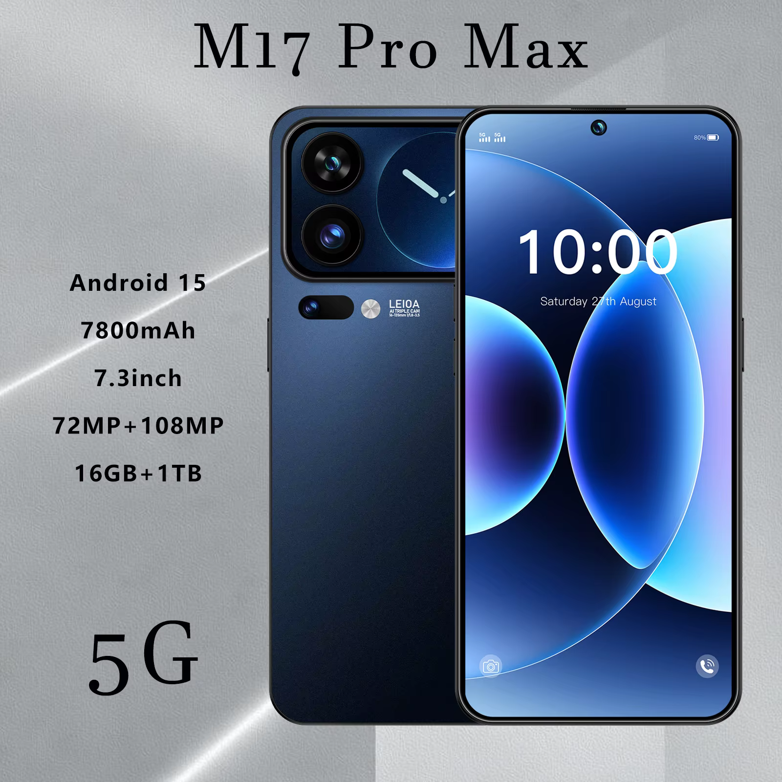 2026 New High Quality M17 Promax original intelligent 4G 5G dual card dual standby system 7800mAh battery global version - AliExpress 202192403