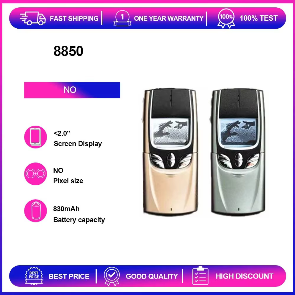 Unlocked  Refurbished 8850 Loudspeaker Phone Russian Arabic Hebrew Keyboard