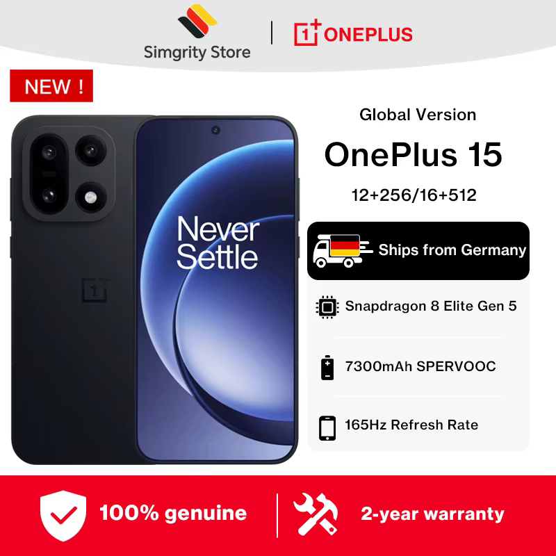 OnePlus 15 5G,Global Version Smartphone,12+256,16+512, Snapdragon 8 Elite Gen 5,165Hz Display,7300mAh,120W,eSIM,Wi-Fi 7,Bluetooth 6.0,NFC,Black - AliExpress 509