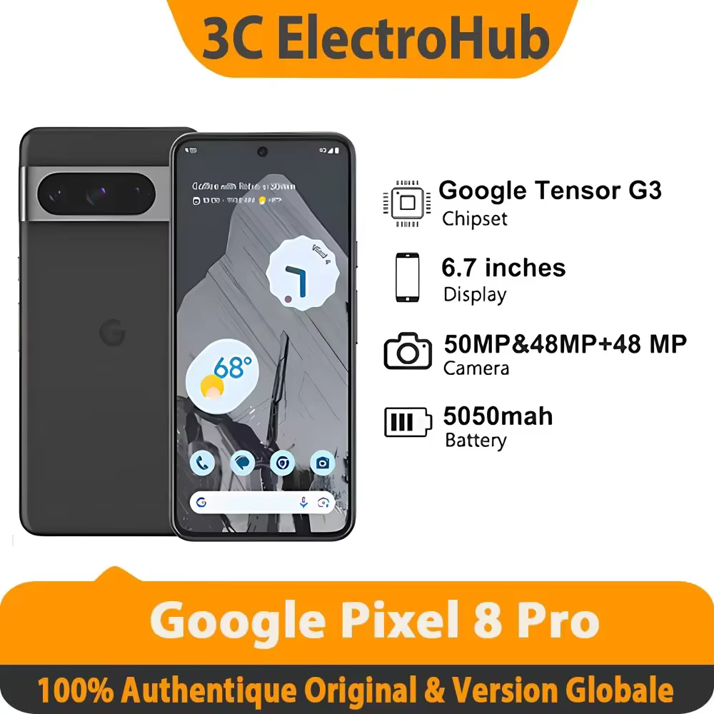 Google Pixel 8 Pro, Google Tensor G3, 6.7 inches, 50 MP and 48 MP, 120Hz OLED, IP68 water-resistant, 5050 mAh, 5G - AliExpress 509