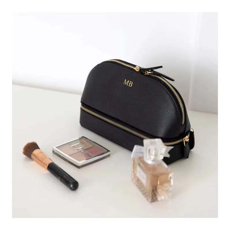 Custom Personalised Gifts Jewelry Box Pebbled Leather Travel Makeup Organizer Jewellery Bag Leather Cosmetic Jewelry Case - AliExpress 1524