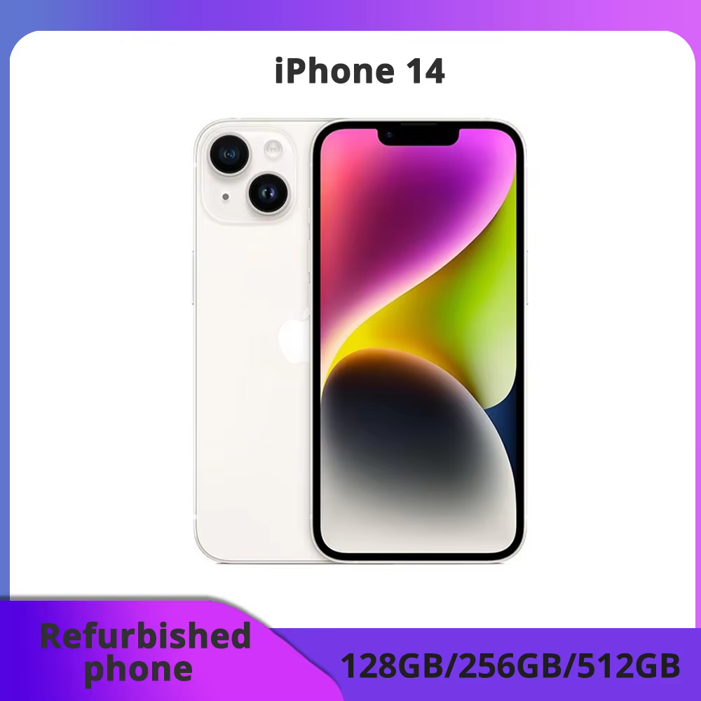 Refurbished phone APPLE iPhone 14 5G Mobile Phone 128GB/256GB ROM Face ID 6.1" Super Retina OLED 12MP NFC excellent condition